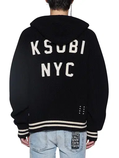 Ksubi Men's Future Memory Boxer Full-Zip Knit Hoodie - Black | Thumbnail 3