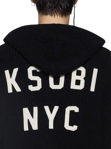Ksubi Men's Future Memory Boxer Full-Zip Knit Hoodie - Black | Thumbnail 4