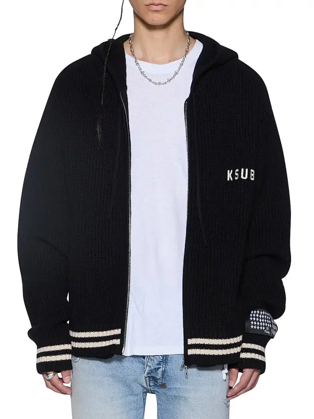 Men's Future Memory Boxer Full-Zip Knit Hoodie - Black