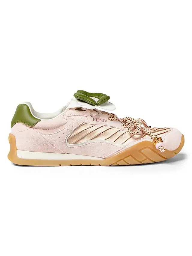 Women's Wave Pulse Textured Low-Top Leather Sneakers - Rosa Ice