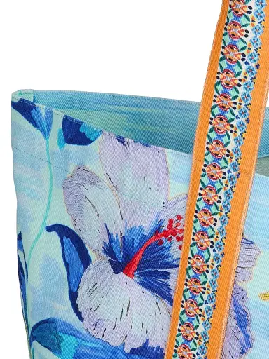 Johnny Was Women's Paradis Cotton Beach Tote Bag - Paradis | Thumbnail 5 Johnny Was Women's Paradis Cotton Beach Tote Bag - Paradis | Thumbnail 5