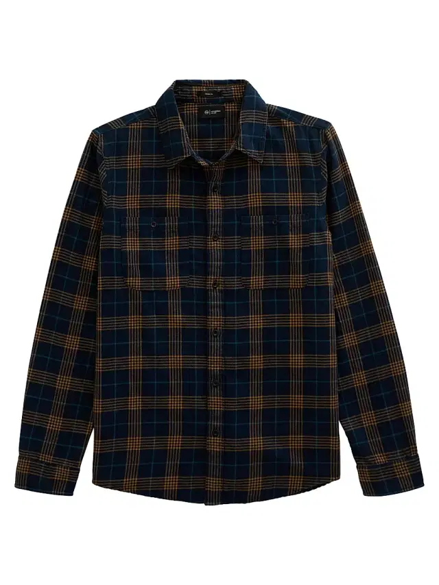 AG Jeans Men's Wayne Plaid Cotton Button-Front Work Shirt - Deep Navy Multi