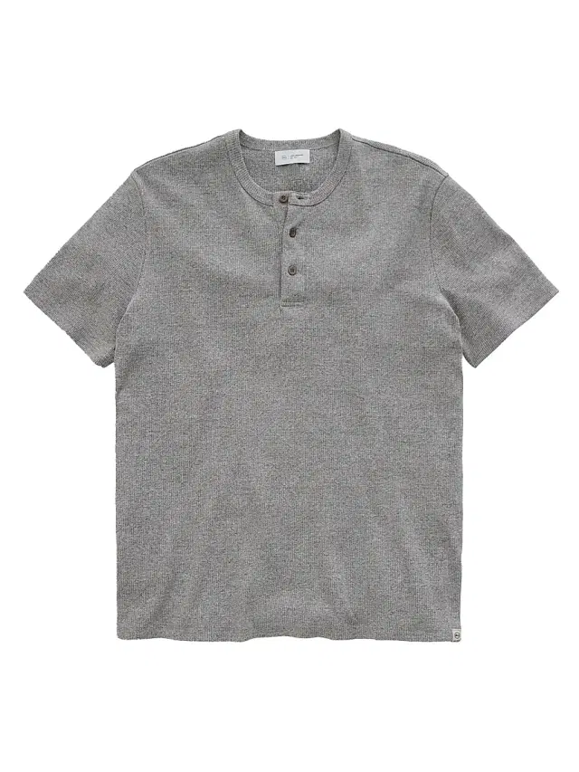 Men's Bryce Cotton-Blend Short-Sleeve Henley - Heather Grey