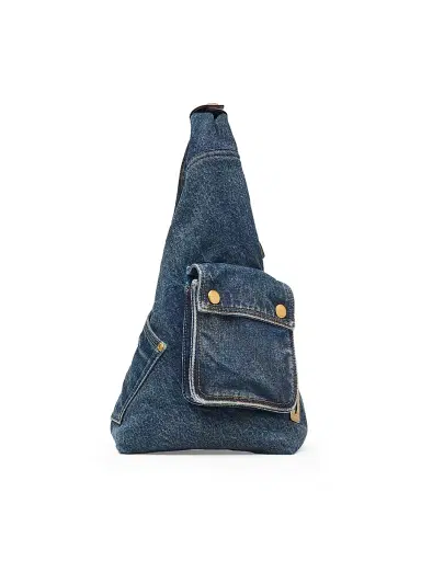 Marc Jacobs Women's The Denim & Suede Cargo Sack Bag - Dark Wash Indigo | Thumbnail 6 Marc Jacobs Women's The Denim & Suede Cargo Sack Bag - Dark Wash Indigo | Thumbnail 6