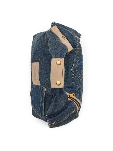 Marc Jacobs Women's The Denim & Suede Cargo Sack Bag - Dark Wash Indigo | Thumbnail 7 Marc Jacobs Women's The Denim & Suede Cargo Sack Bag - Dark Wash Indigo | Thumbnail 7