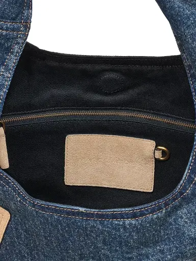 Marc Jacobs Women's The Denim & Suede Cargo Sack Bag - Dark Wash Indigo | Thumbnail 8 Marc Jacobs Women's The Denim & Suede Cargo Sack Bag - Dark Wash Indigo | Thumbnail 8