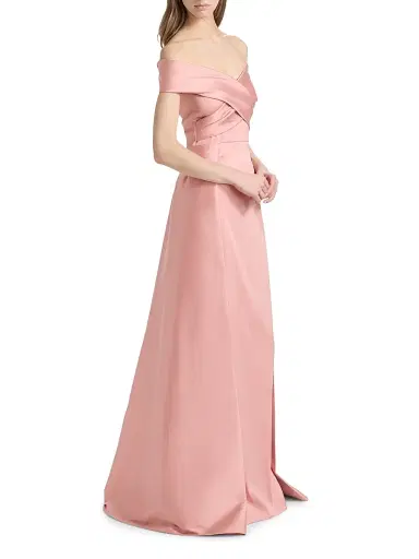 Teri Jon by Rickie Freeman Women's Overskirt Mikado Gown | Thumbnail 3