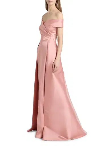 Teri Jon by Rickie Freeman Women's Overskirt Mikado Gown | Thumbnail 4