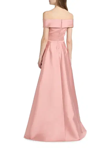 Teri Jon by Rickie Freeman Women's Overskirt Mikado Gown | Thumbnail 5
