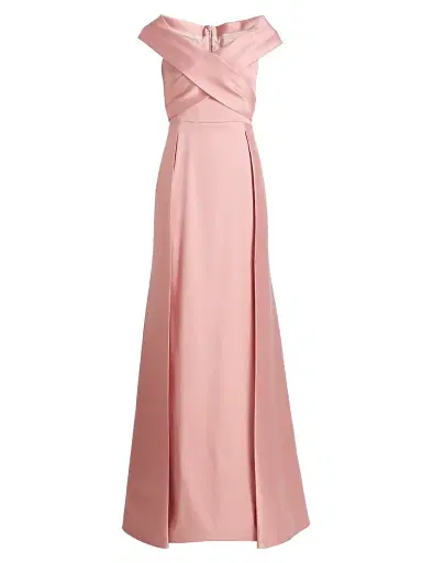 Teri Jon by Rickie Freeman Women's Overskirt Mikado Gown | Thumbnail 1