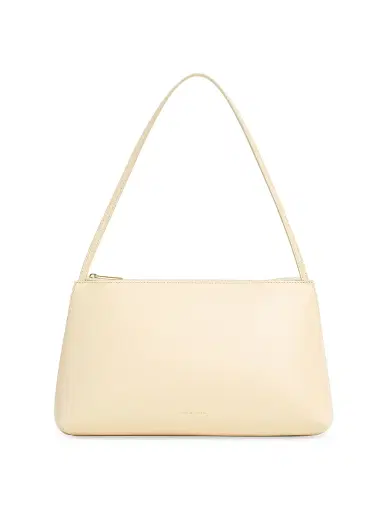 MANSUR GAVRIEL Women's Large Gaia Leather Shoulder Bag - Crema Ebony | Thumbnail 1 MANSUR GAVRIEL Women's Large Gaia Leather Shoulder Bag - Crema Ebony | Thumbnail 1