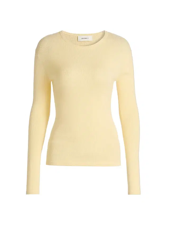 Women's Vivian Ribbed Cotton-Cashmere Top - Limone