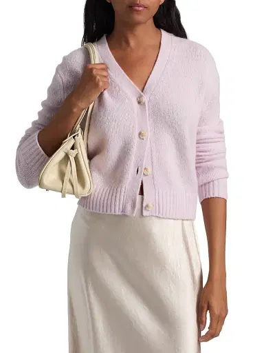 Lisa Yang Women's Marionette Cashmere-Silk Regular-Fit Cardigan - Dahlia | Thumbnail 3 Lisa Yang Women's Marionette Cashmere-Silk Regular-Fit Cardigan - Dahlia | Thumbnail 3