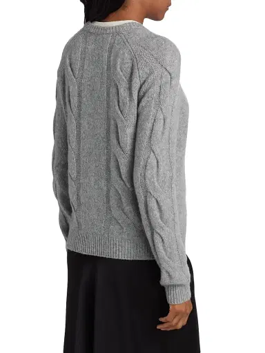Lisa Yang Women's Gwyneth Cashmere-Silk Cardigan - Cloudy - Size Small | Thumbnail 5