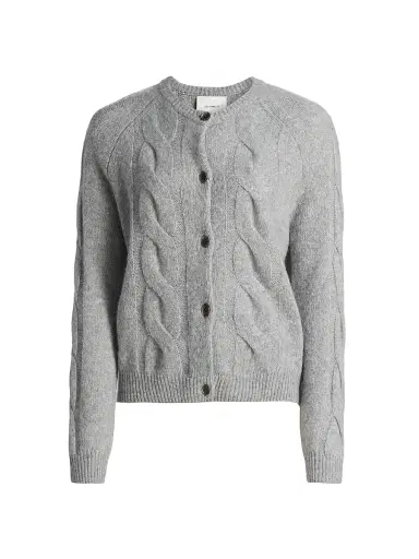 Lisa Yang Women's Gwyneth Cashmere-Silk Cardigan - Cloudy - Size Small | Thumbnail 1