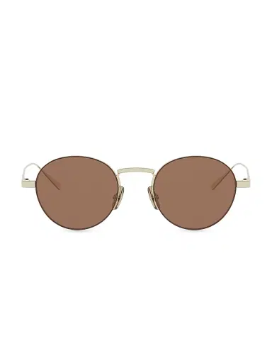 Celine Men's 49MM Round Sunglasses - Gold Brown | Thumbnail 2