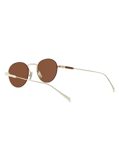 Celine Men's 49MM Round Sunglasses - Gold Brown | Thumbnail 4