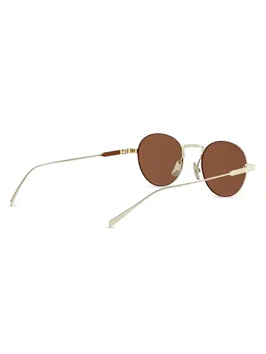 Celine Men's 49MM Round Sunglasses - Gold Brown | Thumbnail 6