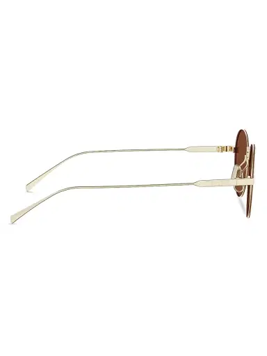 Celine Men's 49MM Round Sunglasses - Gold Brown | Thumbnail 7