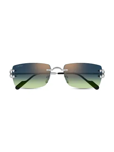 Cartier Men's C Décor 56MM Rimless Rectangular Sunglasses | Thumbnail 2