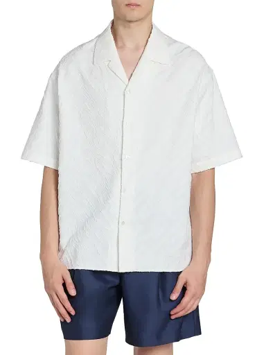 KENZO Men's Tiger Hawaiian Short-Sleeve Shirt - Off White - Size Small | Thumbnail 3