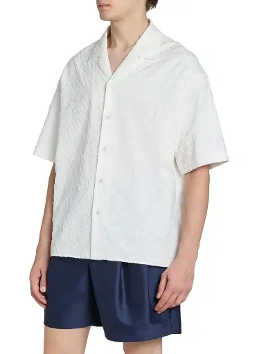KENZO Men's Tiger Hawaiian Short-Sleeve Shirt - Off White - Size Small | Thumbnail 4