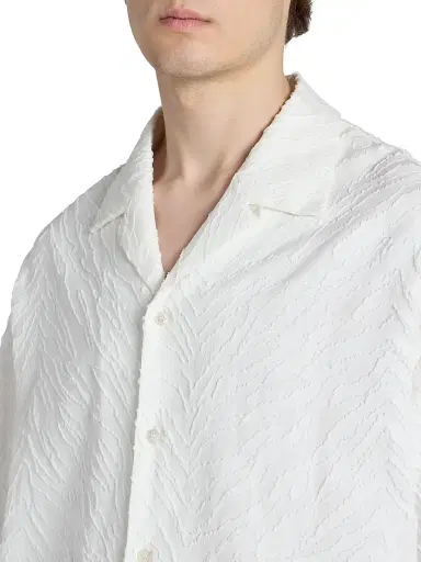 KENZO Men's Tiger Hawaiian Short-Sleeve Shirt - Off White - Size Small | Thumbnail 6