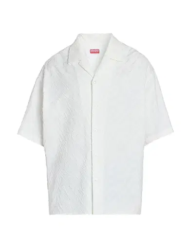 KENZO Men's Tiger Hawaiian Short-Sleeve Shirt - Off White - Size Small | Thumbnail 1