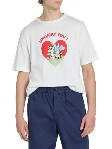 KENZO Men's Unlucky You Cartoon Classic T-Shirt - Off White - Size Large | Thumbnail 3 KENZO Men's Unlucky You Cartoon Classic T-Shirt - Off White - Size Large | Thumbnail 3