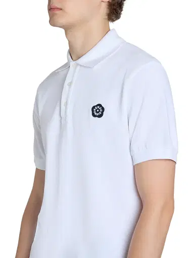 KENZO Men's Boke Flower 2.0 Crest Polo Shirt - White - Size XXL | Thumbnail 6