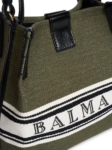 Balmain Women's Release Canvas Bucket Bag - Dark Olive Multi | Thumbnail 6 Balmain Women's Release Canvas Bucket Bag - Dark Olive Multi | Thumbnail 6