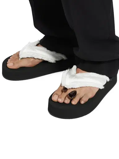 Balenciaga Women's Jet Lag Thong Sandals - Off White - Size 10 | Thumbnail 6 Balenciaga Women's Jet Lag Thong Sandals - Off White - Size 10 | Thumbnail 6
