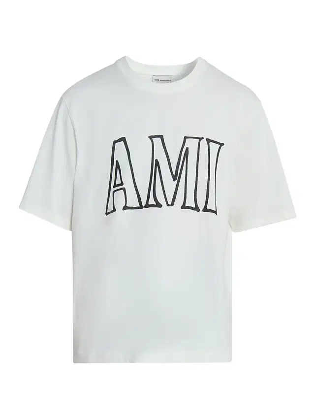 AMI Paris Men's Logo Cotton T-Shirt - Blanc Creme