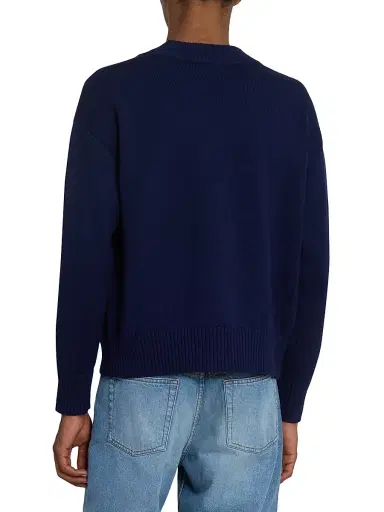 AMI PARIS Men's Quota Wool-Cotton Cardigan - Encre Ecru - Size XXL | Thumbnail 5
