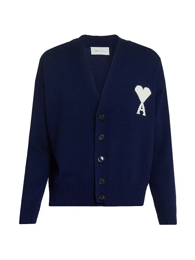 Men's Quota Wool-Cotton Cardigan - Encre Ecru