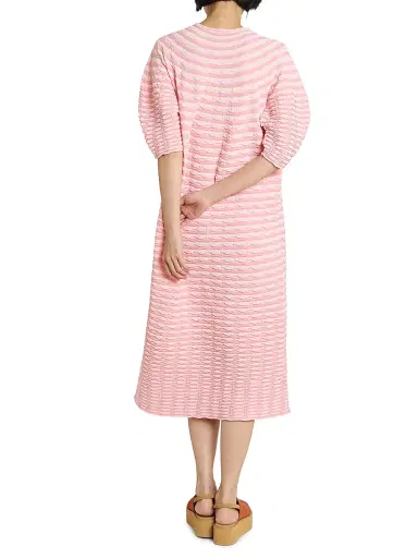 Pleats Please Issey Miyake Women's Colorful Mushroom Knit Midi-Dress - Light Pink | Thumbnail 5 Pleats Please Issey Miyake Women's Colorful Mushroom Knit Midi-Dress - Light Pink | Thumbnail 5