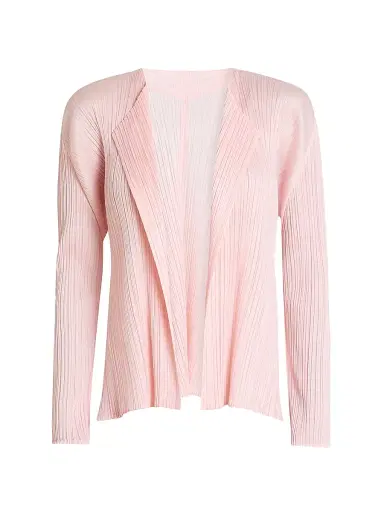 Pleats Please Issey Miyake Women's Monthly Colors: March Plissé Blazer - Light Pink - Size Large | Thumbnail 1 Pleats Please Issey Miyake Women's Monthly Colors: March Plissé Blazer - Light Pink - Size Large | Thumbnail 1