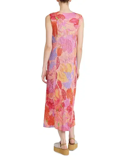 Pleats Please Issey Miyake Women's Foggy Forest Plissé Midi-Dress | Thumbnail 5