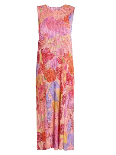 Pleats Please Issey Miyake Women's Foggy Forest Plissé Midi-Dress | Thumbnail 1
