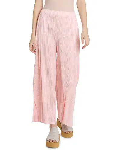 Pleats Please Issey Miyake Women's Monthly Colors: March Plissé Wide-Leg Pants - Light Pink - Size Large | Thumbnail 3 Pleats Please Issey Miyake Women's Monthly Colors: March Plissé Wide-Leg Pants - Light Pink - Size Large | Thumbnail 3
