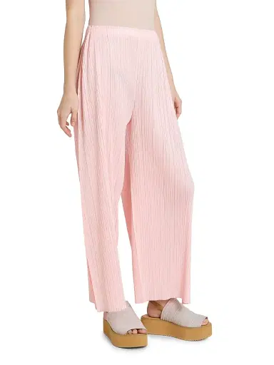 Pleats Please Issey Miyake Women's Monthly Colors: March Plissé Wide-Leg Pants - Light Pink - Size Large | Thumbnail 4 Pleats Please Issey Miyake Women's Monthly Colors: March Plissé Wide-Leg Pants - Light Pink - Size Large | Thumbnail 4
