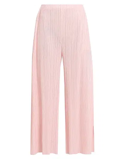 Pleats Please Issey Miyake Women's Monthly Colors: March Plissé Wide-Leg Pants - Light Pink - Size Large | Thumbnail 1 Pleats Please Issey Miyake Women's Monthly Colors: March Plissé Wide-Leg Pants - Light Pink - Size Large | Thumbnail 1