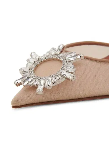 Amina Muaddi Women's Begum 70MM Mesh Slingback Pumps | Thumbnail 5