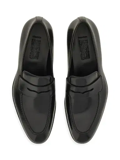 Ferragamo Men's Brandy Patent Leather Penny Loafers - Nero - Size 12 | Thumbnail 3