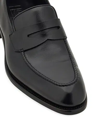 Ferragamo Men's Brandy Patent Leather Penny Loafers - Nero - Size 12 | Thumbnail 5