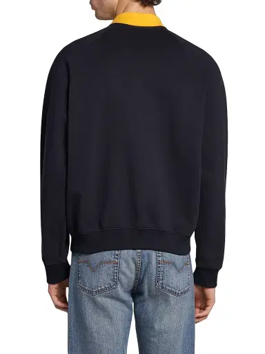 Versace Men's Medusa Collared Sweatshirt - Navy Blue - Size XL | Thumbnail 5