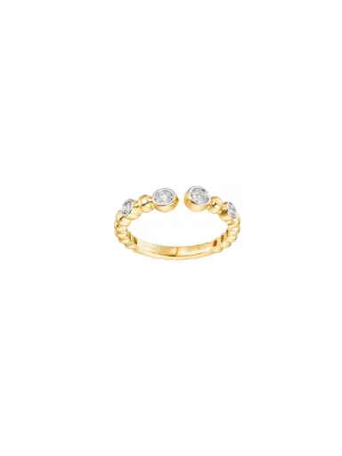 Wish Fine Jewelry 0.181ct Diamond 14K Gold Open Ring | Thumbnail 1 Wish Fine Jewelry 0.181ct Diamond 14K Gold Open Ring | Thumbnail 1