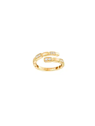 Wish Fine Jewelry 0.271ct Diamond 14K Gold Bypass Ring | Thumbnail 1