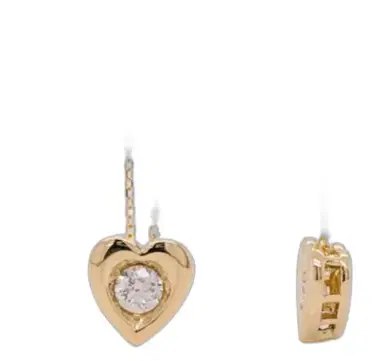 Wish Fine Jewelry 0.371ct Diamond 14K Gold Heart Pendant Necklace | Thumbnail 1