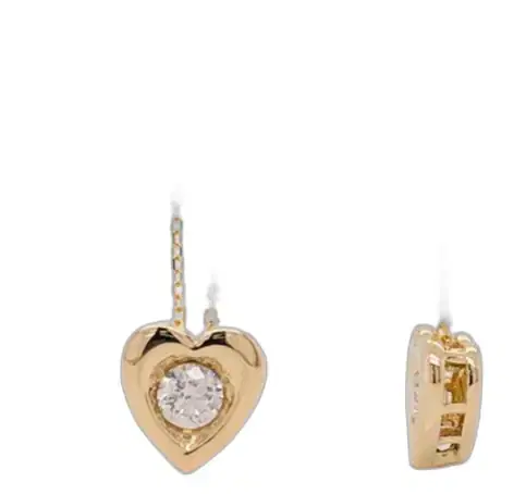 Wish Fine Jewelry 0.371ct Diamond 14K Gold Heart Pendant Necklace